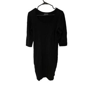 Bergdorf Goodman cashmere black sweater dress size medium